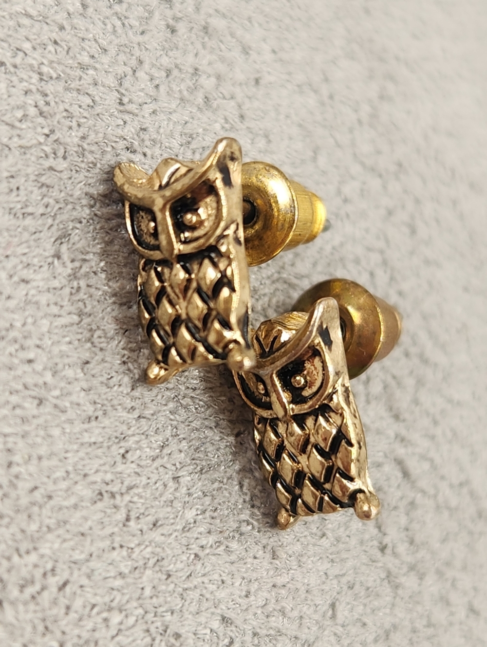 Owl Studs Earrings Bronze Mini Whimsigoth Kawaii Gift Harry Potter Halloween